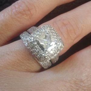 Faux Diamond Bridal Set